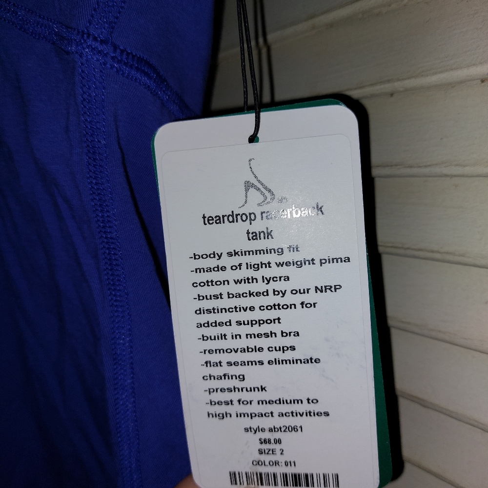 Blue Teardrop Racerback Tank - Picture 2 of 4
